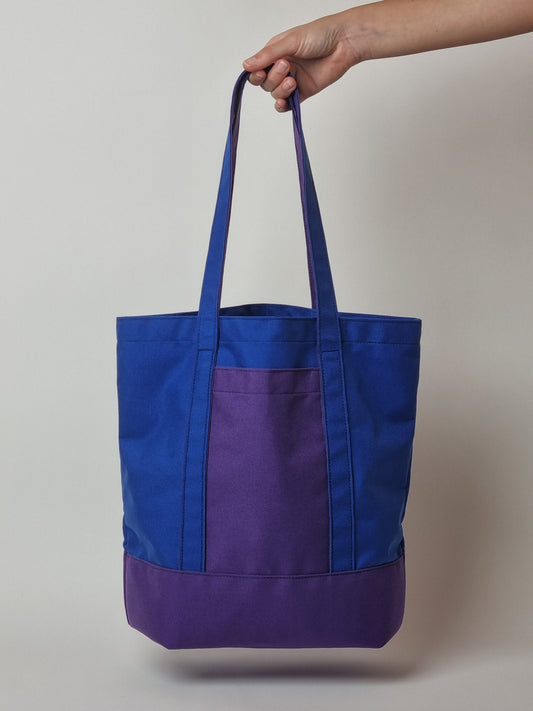 Tall Tote - Purple and Blue