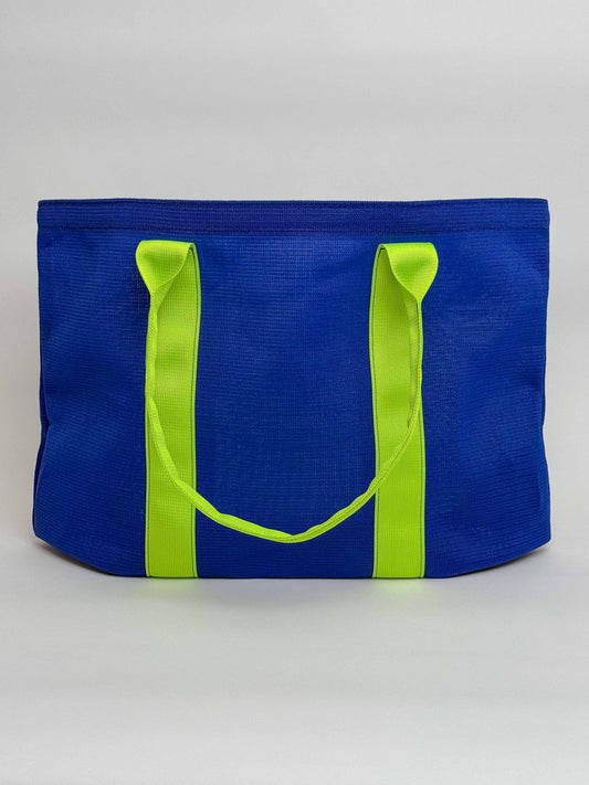 Beach Bag - Blue/Fluro Green