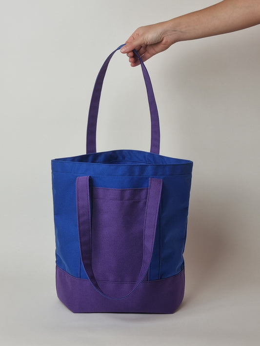 Tall Tote - Purple and Blue